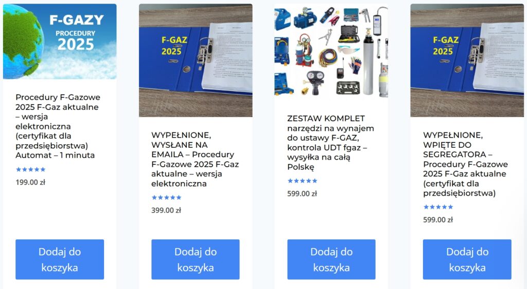 Zestaw procedur F-Gaz